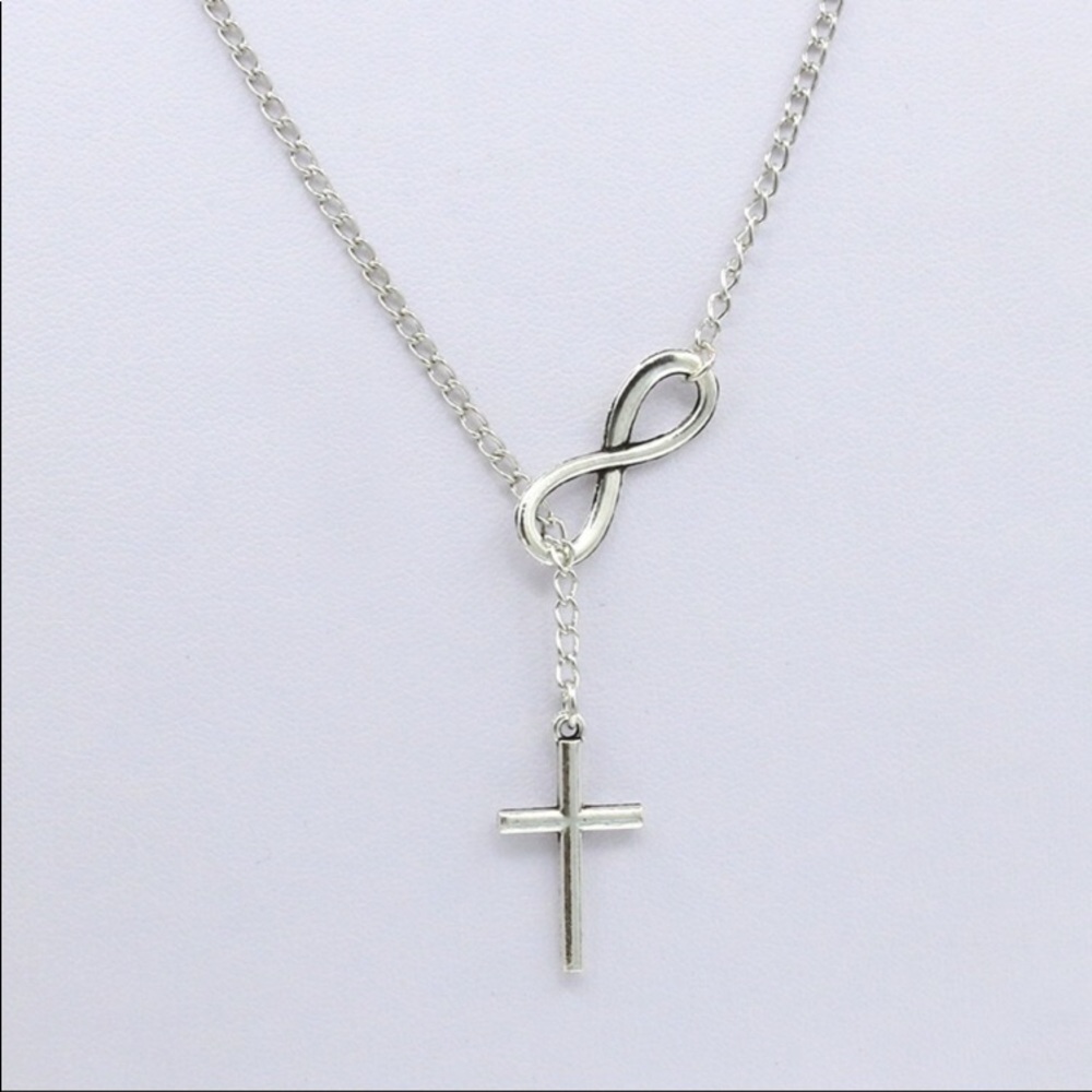 2 Necklace. Infinity Cross Pendant. Perfect gift - Picture 3 of 3